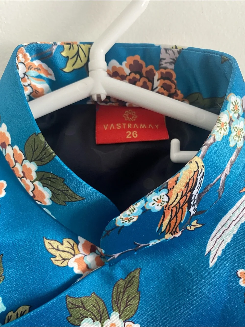Vastramay Sherwanis Turquoise Blue Floral Jacket Size 28 6-7 yrs
